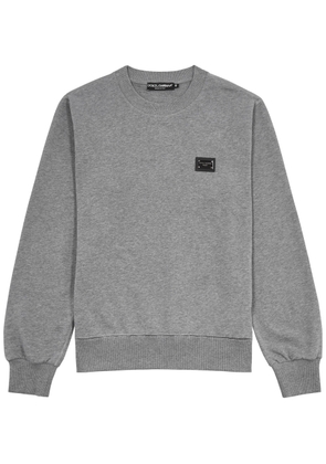 Dolce & Gabbana Logo Cotton Sweatshirt - Grey - 48 (IT48 / M)