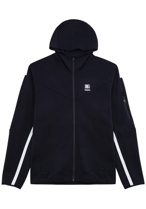 Dolce & Gabbana Logo Hooded Cotton-blend Sweatshirt - Navy - 48 (IT48 / M)