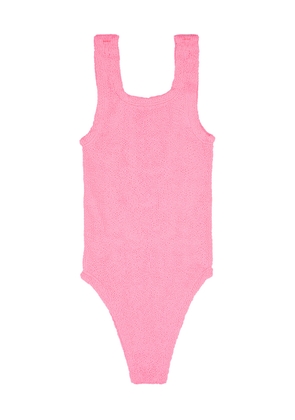 Hunza G Kids Classic Seersucker Swimsuit (7-12 Years) - Pink - One Size