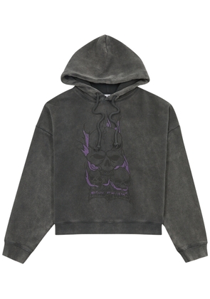 Acne Studios Printed Hooded Cotton Sweatshirt - Black - M