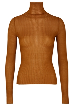 Petar Petrov Ribbed-knit Silk top - Orange - XS (UK6 / XS)