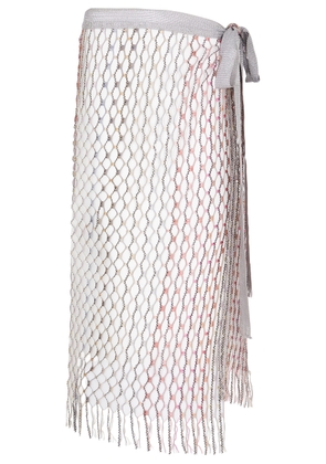 Missoni Sequin-embellished Metallic Open-knit Sarong - Silver - One Size