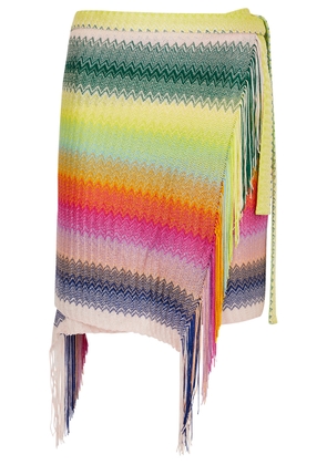Missoni Zigzag-intarsia Knitted Sarong - Multicoloured 1 - One Size