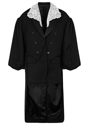 Simone Rocha Lace-panelled Twill Jacket - Black - 10 (UK10 / S)