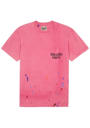 Gallery Dept. Paint-splattered Logo Cotton T-shirt - Pink