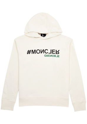Moncler Grenoble Logo Hooded Cotton Sweatshirt - White - XL