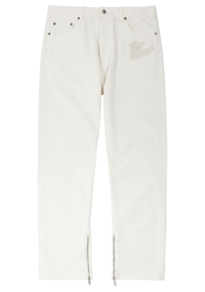 Off-white Logo-embroidered Straight-leg Jeans - 30 (W30 / S)