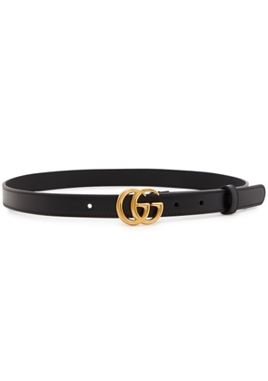 Gucci GG 2cm Leather Belt - Black