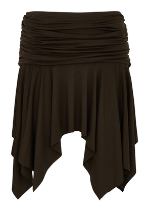 Gimaguas Disco Stretch-jersey Mini Skirt - Brown - S (UK8-10 / S)