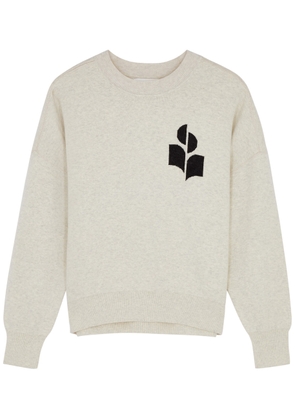 Isabel Marant étoile Atlee Logo-intarsia Cotton-blend Sweatshirt - Light Grey - 36 (UK 8 / S)