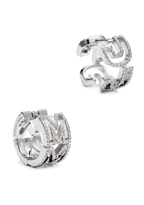 Marc Jacobs The Monogram Crystal-embellished Earrings - Silver