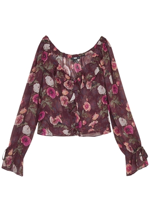 Paige Lanea Floral-print Silk Blouse - Multicoloured - S (UK8-10 / S)