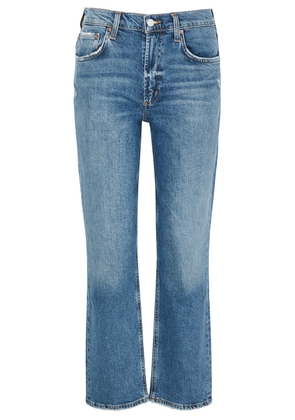 Agolde Kye Distressed Straight-leg Jeans - Indigo - 25 (W25 / UK 6 / XS)