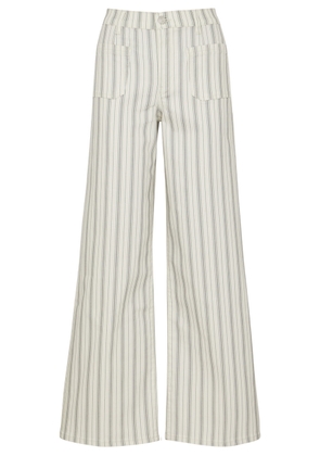 Frame Le Slim Palazzo Striped Wide-leg Jeans - Cream - 24 (W24 / UK6 / XS)
