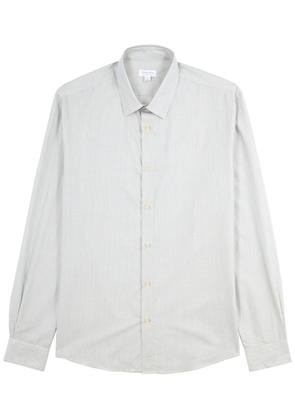 Sunspel Striped Cotton-blend Shirt - Blue - L