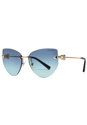 Tiffany & CO. Oversized Round-frame Sunglasses - Gold Other