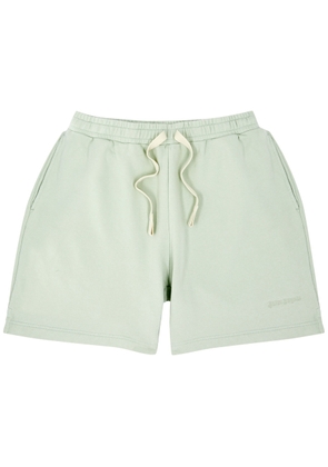 Palm Angels Logo-embroidered Cotton Shorts - Mint - L