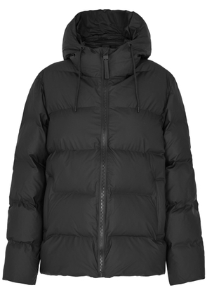Rains Quilted Rubberised Jacket - Black - XS