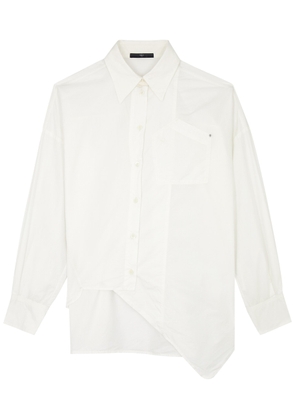 High Interpret Asymmetric Cotton-poplin Shirt - White - 48 (UK16 / XL)