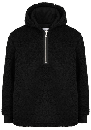 Mki Miyuki Zoku Half-zip Hooded Fleece Sweatshirt - Black - S