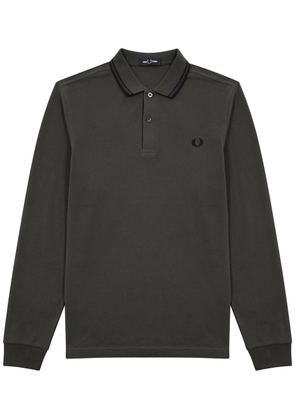 Fred Perry Logo-embroidered Piqué Cotton Polo Shirt - Grey - L