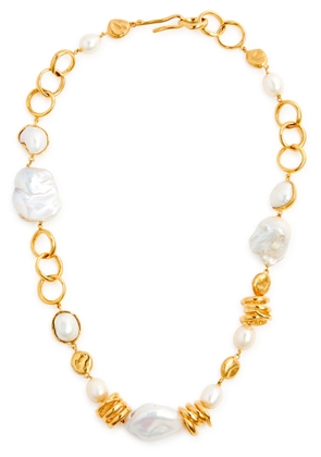 Joanna Laura Constantine Pearl 18kt Gold-plated Chain Necklace