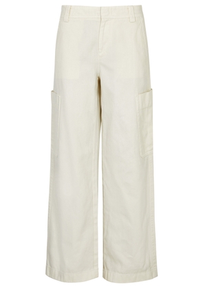 Vince Wide-leg Cotton Cargo Trousers - Off White - 4 (UK8 / S)