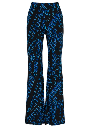 Diane Von Furstenberg Brooklyn Printed Stretch-jersey Trousers - Blue - 6 (UK10 / S)