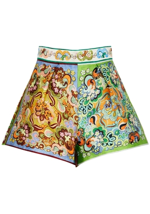 Alemais Dreamer Printed Satin Shorts - Multicoloured - 14 (UK14 / L)
