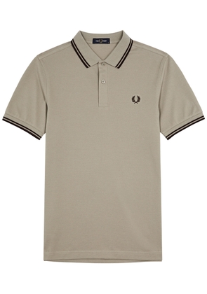 Fred Perry Logo-embroidered Piqué Cotton Polo Shirt - Sand - L