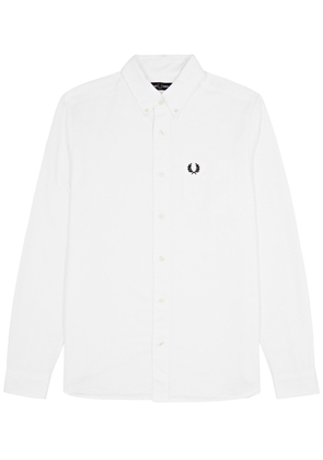 Fred Perry Logo-embroidered Cotton Oxford Shirt - White - M