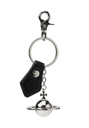 Vivienne Westwood Orb Silver-plated Keyring - Black And Silver