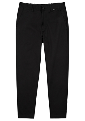 Calvin Klein Tapered Stretch-twill Trousers - Black - S