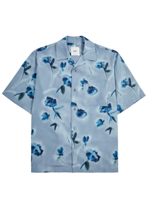 Oamc Flora Kurt Floral-print Shirt - Blue - L