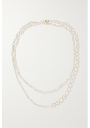 Sophie Bille Brahe - Grand Peggy 14-karat Gold Pearl Necklace - Ivory - One size