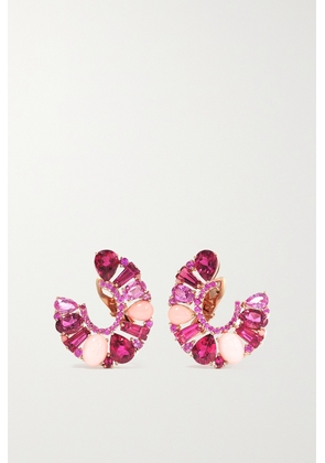 Garrard - Blaze 18-karat Rose Gold Multi-stone Earrings - One size