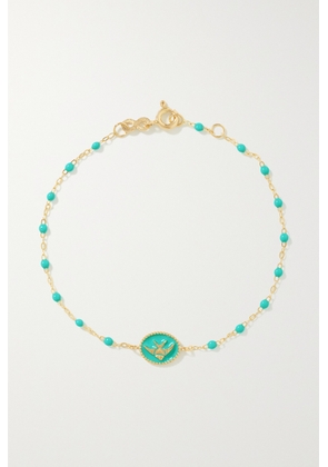 Gigi Clozeau - Angelfish 18-karat Gold And Resin Bracelet - Blue - One size