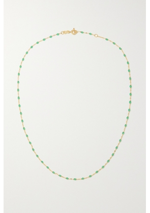 Gigi Clozeau - Classic Gigi 18-karat Gold And Resin Necklace - Green - One size