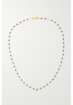 Gigi Clozeau - Gigi Supreme Classic 18-karat Gold, Resin And Diamond Necklace - Black - One size