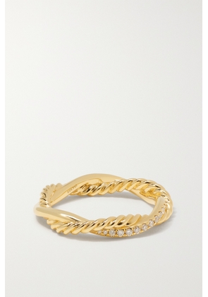 David Yurman - Petite Infinity 18-karat Gold Diamond Ring - 5,6,7,8