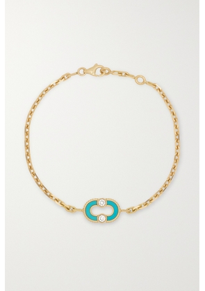 Viltier - Magnetic Recto-verso 18-karat Gold Multi-stone Bracelet - Blue - One size