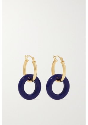 Mateo - Donut 14-karat Gold Lapis Lazuli Hoop Earrings - One size