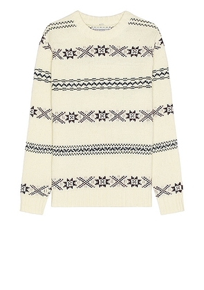 Schott Norwegian Sweater in Off White - Ivory. Size M (also in L, S, XL/1X).
