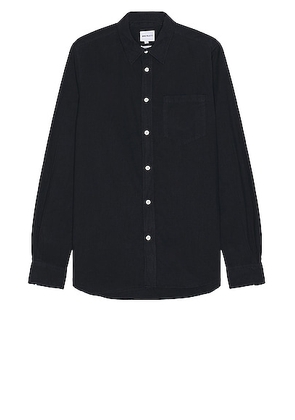 Norse Projects Osvald Cotton Tencel Shirt in Dark Navy - Navy. Size M (also in S).