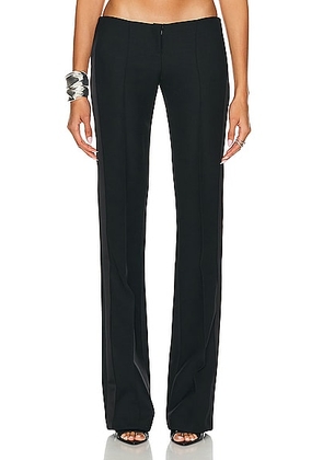 LaQuan Smith Low Rise Tuxedo Trouser in Black - Black. Size L (also in M, XS).