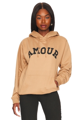 DEPARTURE Amour Hoodie in Brown. Size M, S.