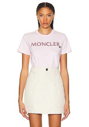 Moncler Logo Shirt in Pink - Pink. Size L (also in M, S, XS).