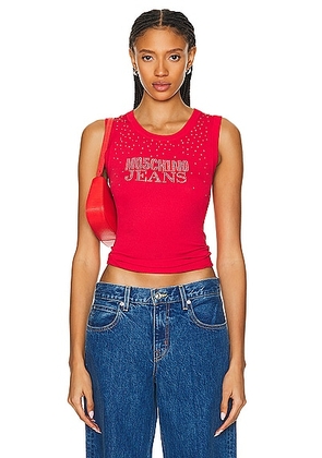 Moschino Jeans Tank Top in Fantasy Print Pink - Red. Size L (also in M, S, XS).