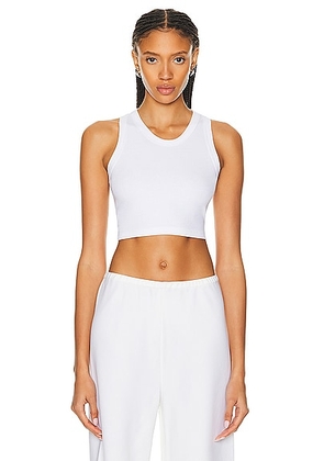 LESET Kelly Racerback Tank Top in White - White. Size L (also in M, S, XL, XS).