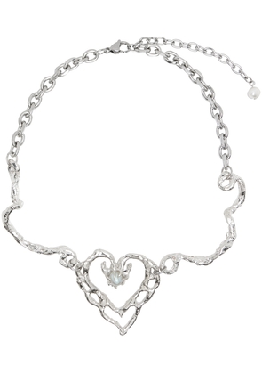 Harlot Hands SSENSE Exclusive Silver Portrait Of Love Necklace